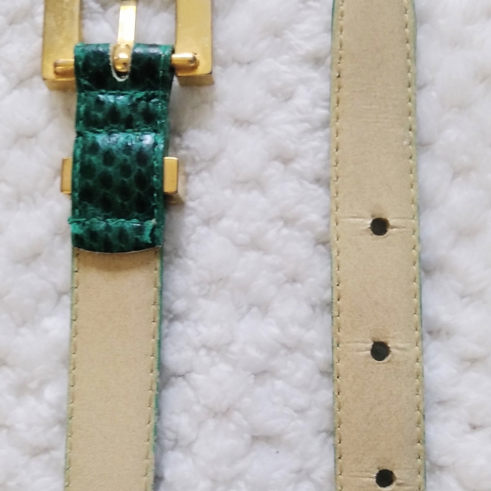 Jana vintage green genuine snakeskin belt small - Picture 4 of 7